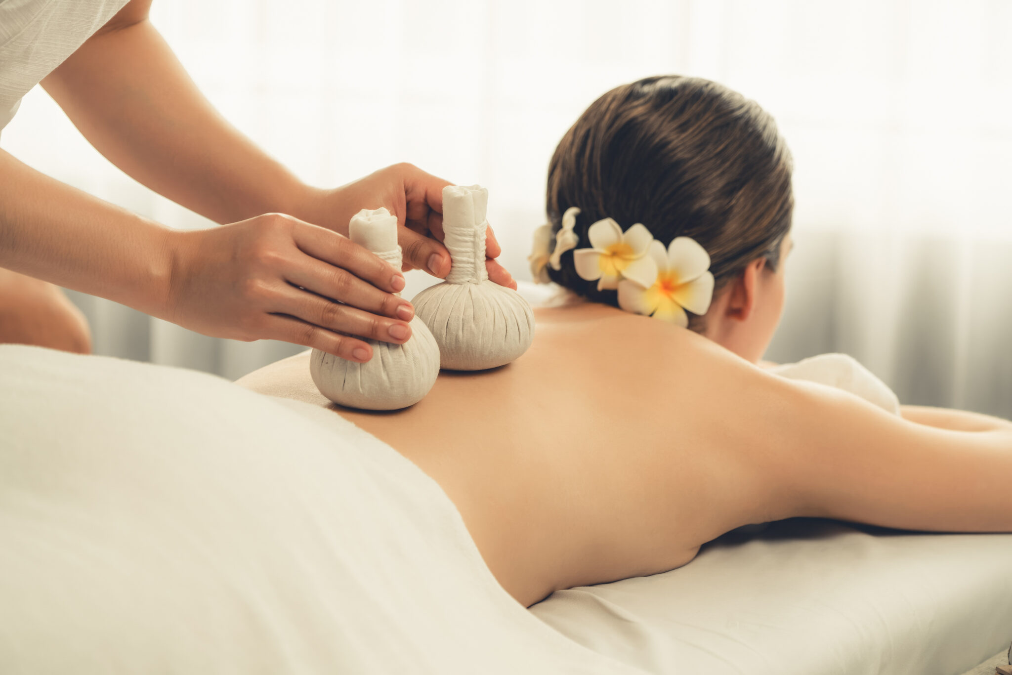 Entspannende Massageanwendung